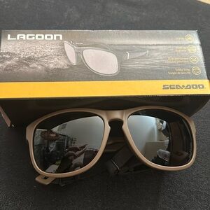 Sea Doo Brown Lagoon Floating Sunglasses with Dark Lenses
